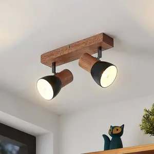 LINDBY Spot à intensité variable 'Tonja' en métal pour salon & salle à manger pas cher