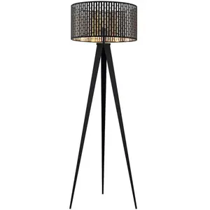 LINDBY Lampadaire 'Thoralf' en métal pour salon & salle à manger pas cher
