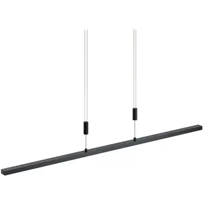 Lindby - Hanglampen- met dimmer - CCT - 1licht - Aluminium, ijzer - H: 2 cm - zwart mat - Inclusief lichtbron pas cher