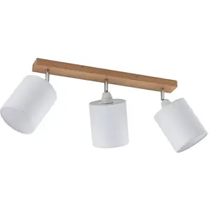 Lindby - buitenspot - 3lichts - eikenhout, textiel - H: 26 cm - E27 - ... pas cher