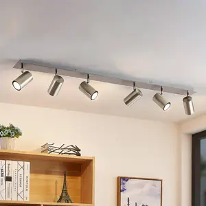Lindby - buitenspot - 6lichts - Staal, aluminium - H: 16.5 cm - GU10 - nikkelsatijn pas cher