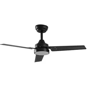 LINDBY Led Ventilateur de plafond avec lampe 'Aerallo' en métal pour salon & salle à manger pas cher