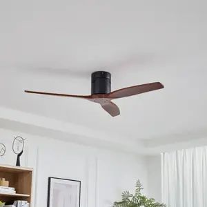 LUCANDE Ventilateur de plafond 'Vindur' en métal pour chambre à coucher pas cher