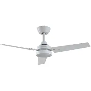 LINDBY Led Ventilateur de plafond avec lampe 'Aerallo' en métal pour salon & salle à manger pas cher
