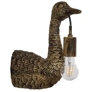 Lindby - wandlamp - 1licht - Metaal - H: 30.5 cm - E27 - messingVendu parbol