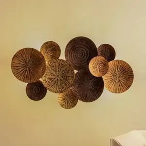 Lindby - wandlamp - 2lichts - IJzer - H: 51 cm - E27 - goud, koper