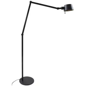 Lucande - vloerlamp - 1licht - Metaal - H: 216 cm - E27 - zwart, goud pas cher