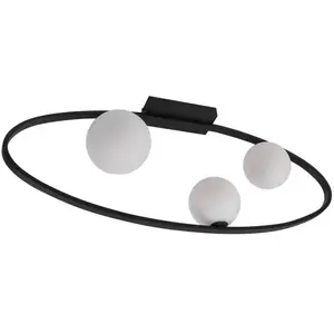 LUCANDE Plafonnier à intensité variable 'Kulka' en métal pour salon & salle à manger pas cher