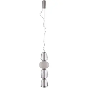 Lucande - led Suspension en verre 'Fedra' en verre pour cuisine pas cher