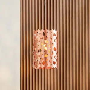 Lucande - hanglamp - 1licht - IJzer - H: 37.5 cm - E27 - koper pas cher