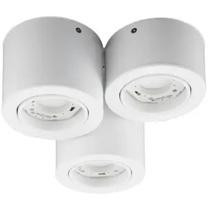 Lindby - plafondlamp - 3lichts - IJzer, aluminium - H: 14.4 cm - GX53 - wit mat pas cher