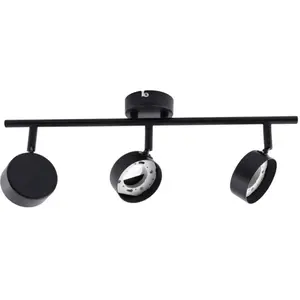 Lindby - buitenspot - 3lichts - IJzer, kunststof, glas - H: 16.9 cm - GX53 - zwart mat pas cher
