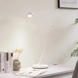 Lindby - vloerlamp - 1licht - ijzer - H: 88 cm - GX53 - wit mat pas cher