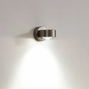 Lindby - wandlamp - 1licht - IJzer, kunststof - H: 7 cm - GX53 - nikkel