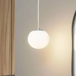Lucande - hanglamp - 1licht - Staal, glas - H: 13.5 cm - E14 - chroomk... pas cher