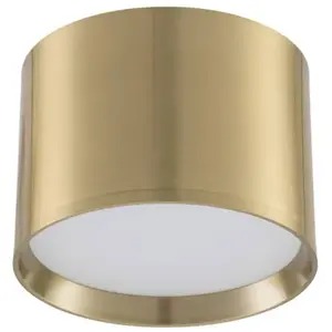 Lindby - LED plafondlamp - 1licht - Aluminium - H: 8.6 cm - goud - Inc... pas cher