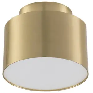 Lindby - LED plafondlamp - 1licht - Aluminium - H: 8.8 cm - goud - Inc... pas cher