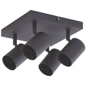Lindby - buitenspot - 4lichts - Metaal - H: 13 cm - GU10 - zandzwart pas cher