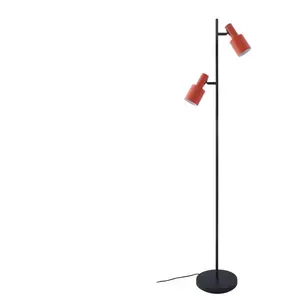 LINDBY Lampadaire 'Ovelia' en métal pour salon & salle à manger