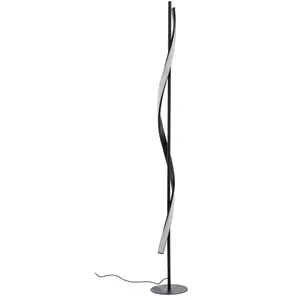LINDBY LED Lampadaire à intensité variable 'Munja' en métal pour salon... pas cher