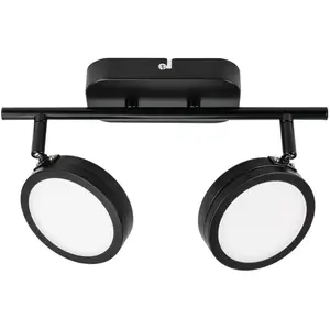 LINDBY Spot 'Neros' en métal pour salon & salle à manger - noir pas cher