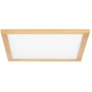 Lucande - led Plafonnier à intensité variable 'Joren' en bois pour salon & salle à manger pas cher