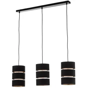 Lindby - Suspension à intensité variable 'Tsomo' en textile pour salon & salle à manger pas cher