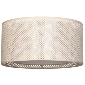 Lindby - plafondlamp - 1licht - PVC, textiel, kunststof - H: 22 cm - E27 - beige pas cher