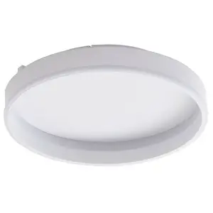 Lindby - LED plafondlamp- met dimmer - 1licht - Plastic, metaal - H: 8.5 cm - wit - Inclusief lichtbron pas cher