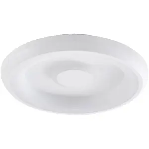 Lindby - Slimme plafondlamp - RGB - met dimmer - 1licht - Plastic, metaal - H: 7 cm - wit - Inclusief lichtbron pas cher