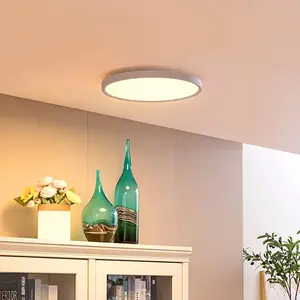 Lindby - Slimme plafondlamp - RGB - CCT - 1licht - Kunststof - H: 4 cm... pas cher