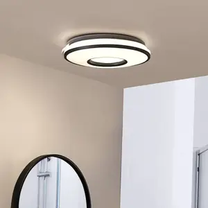 Lindby - LED plafondlamp - 1licht - Metaal, kunststof - H: 8 cm - zilv... pas cher