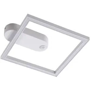 Lindby - Plafondlamp met sensor - 1licht - Aluminium, kunststof, ijzer - H: 6 cm - wit - Inclusief lichtbron pas cher