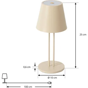 Lindby - Terraslampen- met touchdimmer - 1licht - Metaal, kunststof - ... pas cher