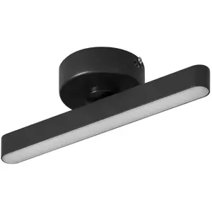 Lindby - LED plafondlamp - 1licht - IJzer, aluminium, kunststof - H: 7.3 cm - zwart - Inclusief lichtbron pas cher
