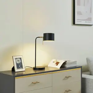 LINDBY Lampe à poser 'Kaida' en métal pour salon & salle à manger pas cher