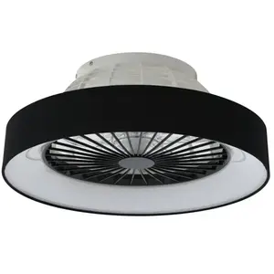 Lindby - led Ventilateur de plafond avec lampe à intensité variable 'Mace' pour salon & salle à manger pas cher