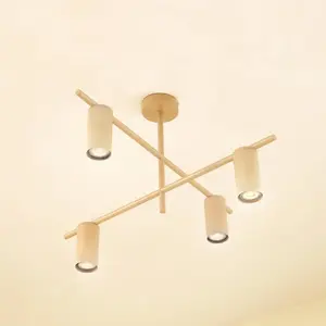 LINDBY Plafonnier à intensité variable 'Marilou' en métal pour salon & salle à manger pas cher
