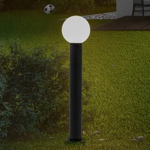 Lindby - Tuinpad verlichting - 1licht - Glas, aluminium - H: 90 cm - E...