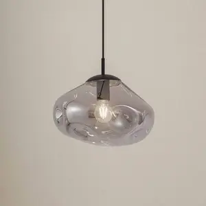 LINDBY Suspension en verre à intensité variable 'Lelia' en verre pour salon & salle à manger pas cher