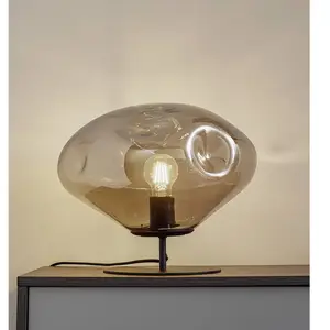 LINDBY Lampe à poser 'Lelia' en verre pour salon & salle à manger pas cher