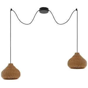 LUCANDE Luminaire extérieur à intensité variable 'Taniola' en bois pas cher
