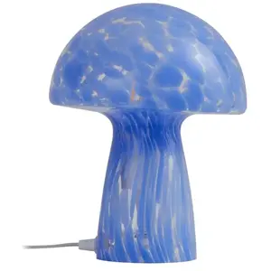 Lindby - Tafellamp - 1licht - Glas - H: 28 cm - E27 - blauw pas cher