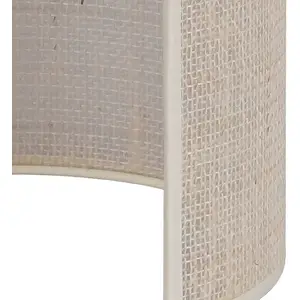 Euluna - Wandlamp - 1licht - Jute textiel - H: 24 cm - E27 - wit, ecru pas cher