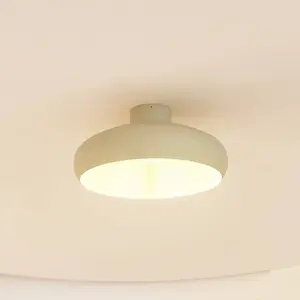Lindby - plafondlamp - 1licht - IJzer - H: 22 cm - E27 - lichtgroen pas cher