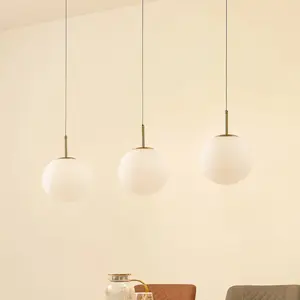 LUCANDE LED Suspension en verre 'Joran' en verre pour salon & salle à manger pas cher