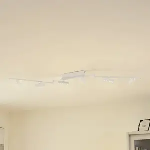 LINDBY Led Plafonnier à intensité variable 'Eldrin' en métal pour salon & salle à manger pas cher
