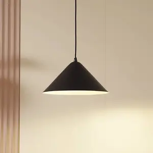 Lindby - hanglamp - 1licht - Metaal - H: 16 cm - E27 - zwartVendu parbol