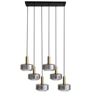 LINDBY Suspension en verre à intensité variable 'Hildur' en verre pour salon & salle à manger pas cher