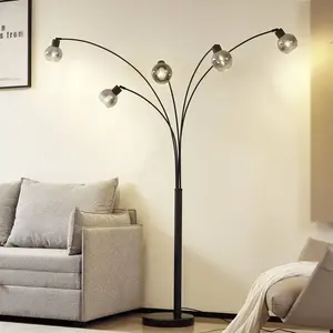 LINDBY Lampadaire 'Braccio' en métal pour salon & salle à manger pas cher